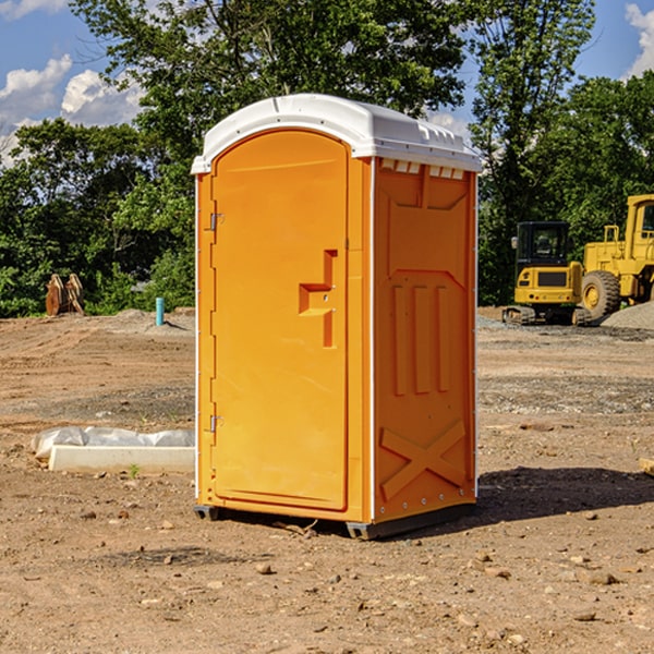 how often are the portable restrooms cleaned and serviced during a rental period in Emery County UT